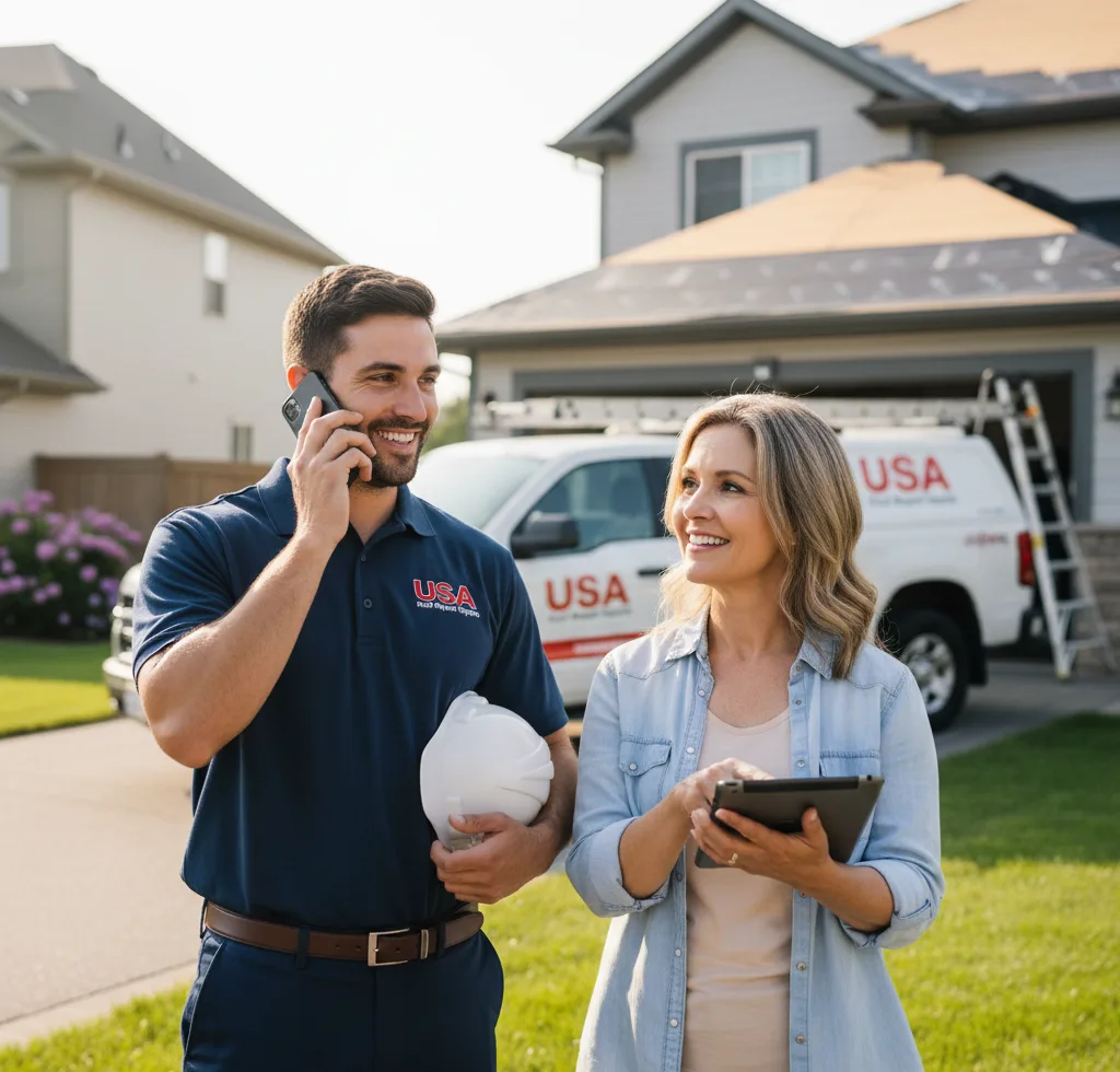 USA Roof Repair Experts customer support in Cecil